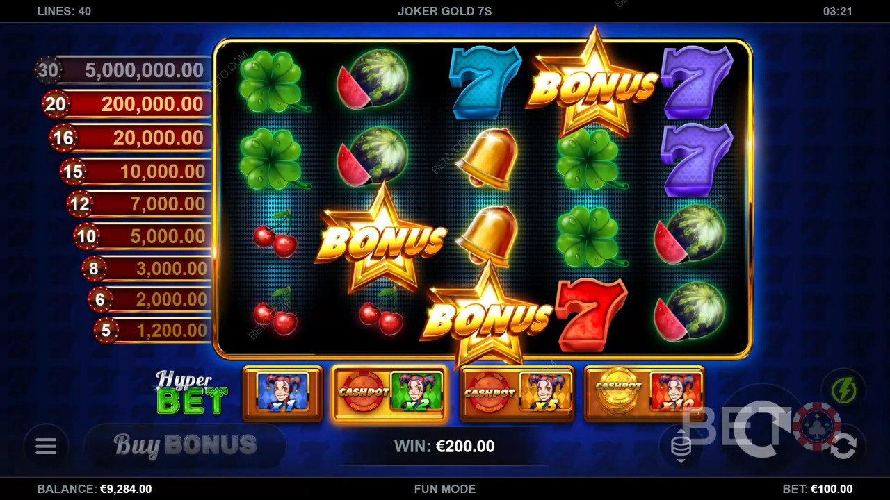 Joker Gold 7s Δωρεάν Παιχνίδι