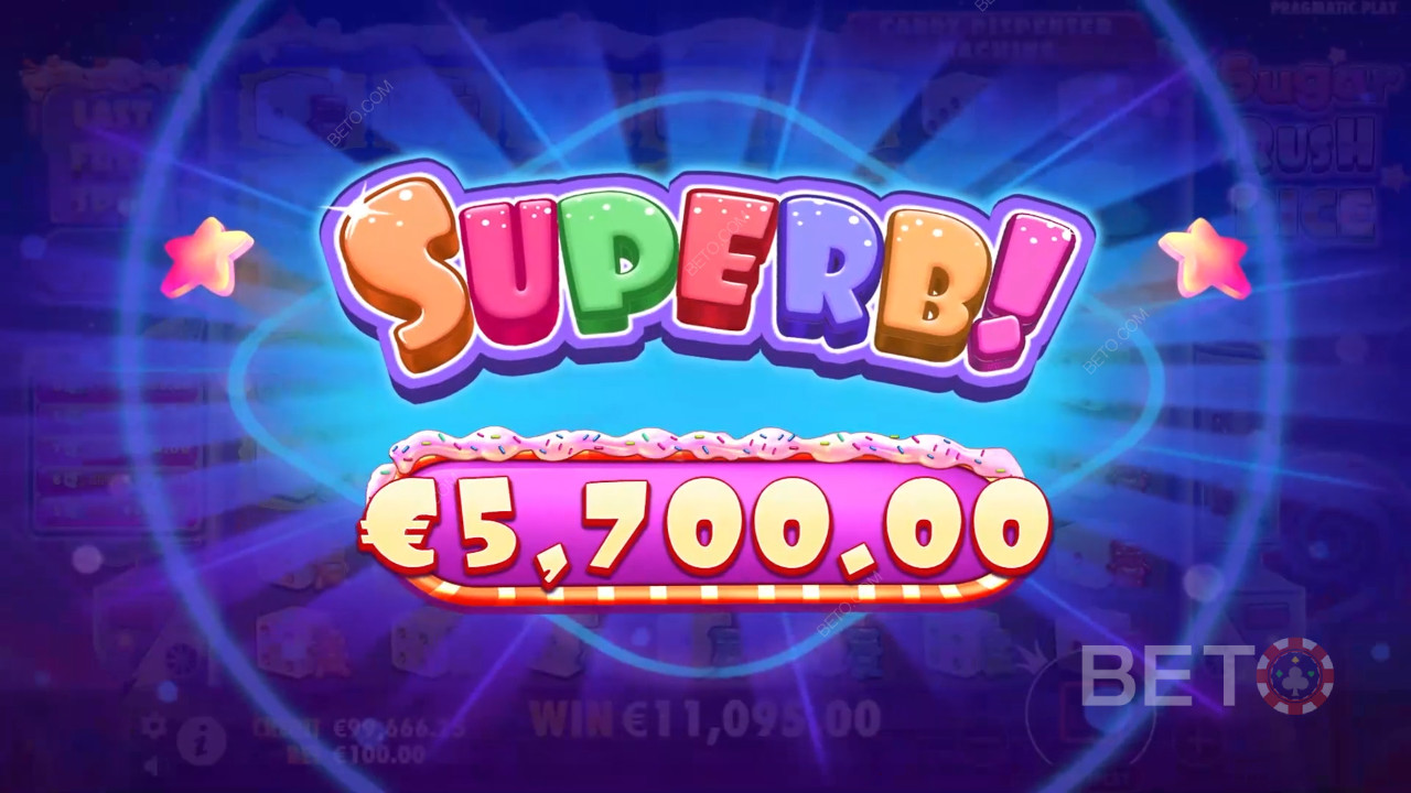 Κερδίστε 5.000 φορές το στοίχημά σας στο Sugar Rush Dice Video Slot!