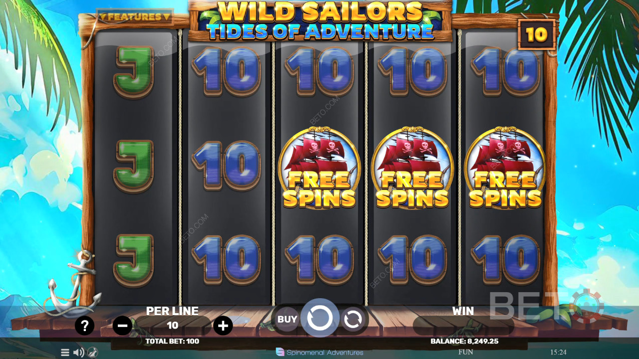 Wild Sailors - Tides of Adventure Review από την BETO Slots