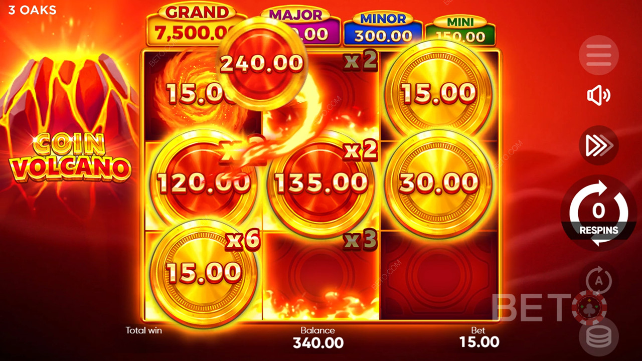 Πώς να παίξετε το Coin Volcano του 3 Oaks Gaming