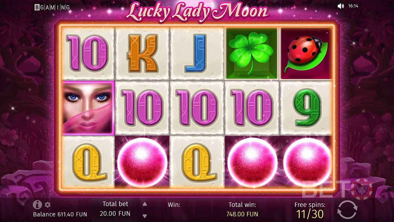 Ο κουλοχέρης Lucky Lady Moon είναι απλός και κατανοητός για τους περισσότερους αρχάριους