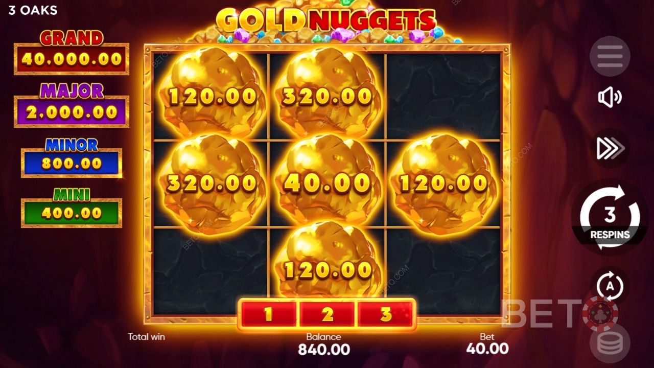 Gold Nuggets (3 Oaks) Δωρεάν Παιχνίδι