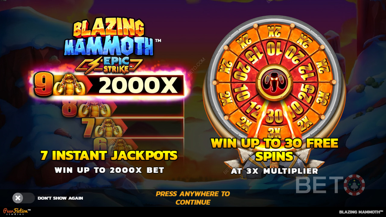 Κερδίστε έως και 2.000 φορές το στοίχημά σας στον κουλοχέρη Blazing Mammoth