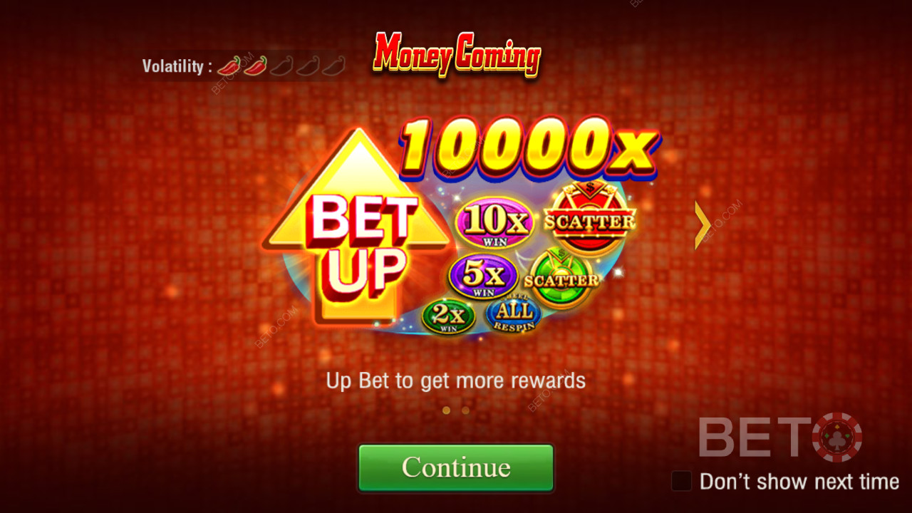 Κερδίστε 10.000 φορές το στοίχημά σας στο Money Coming Video Slot!