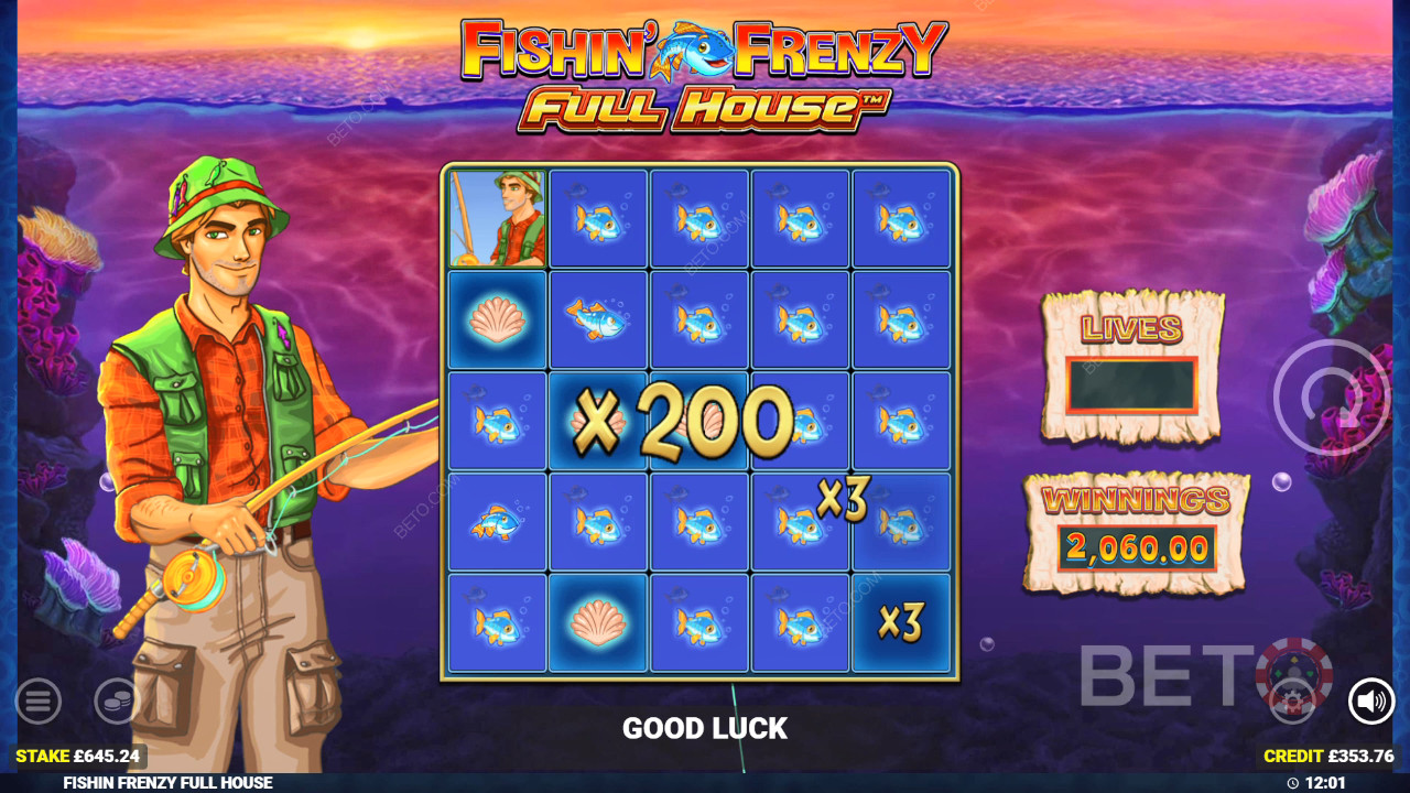 Fishin' Frenzy Full House Δωρεάν Παιχνίδι