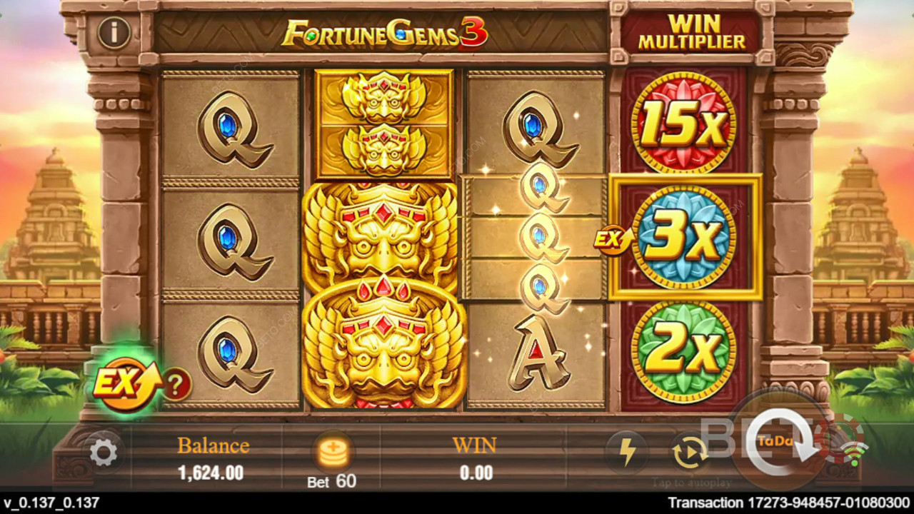 Επεξήγηση των χαρακτηριστικών μπόνους στο Fortune Gems 3 από την TaDa Gaming