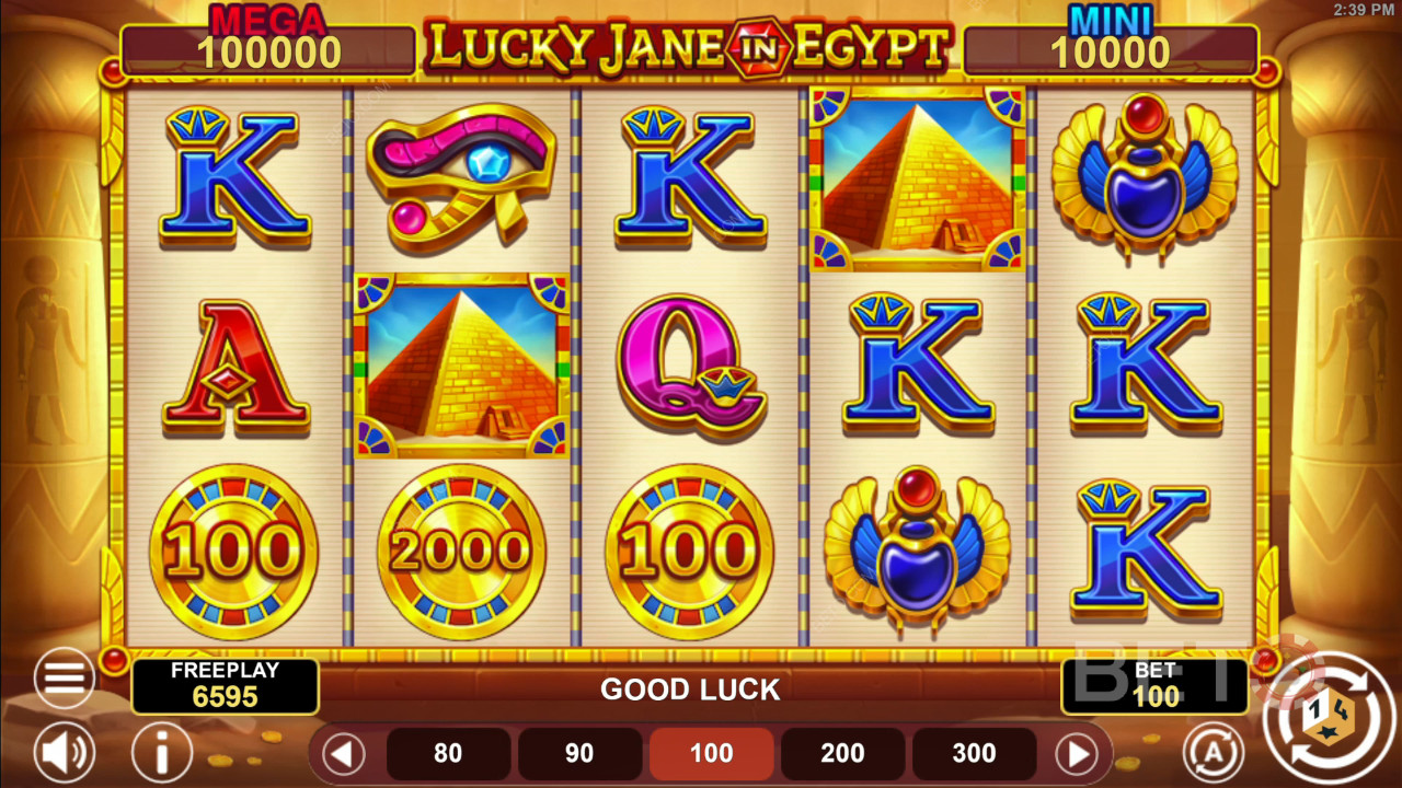 Τυχερή Jane στην Αίγυπτο Hold & Win κριτική από την BETO Slots