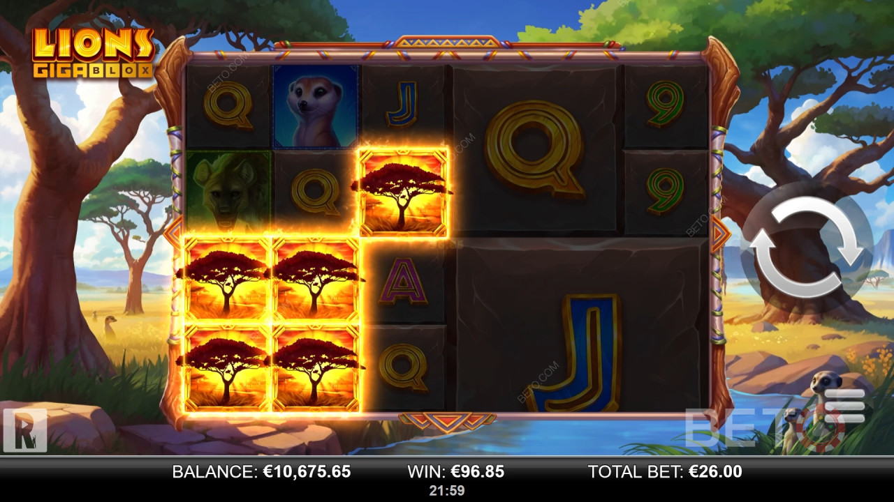 Lions GigaBlox Ανασκόπηση από BETO Slots