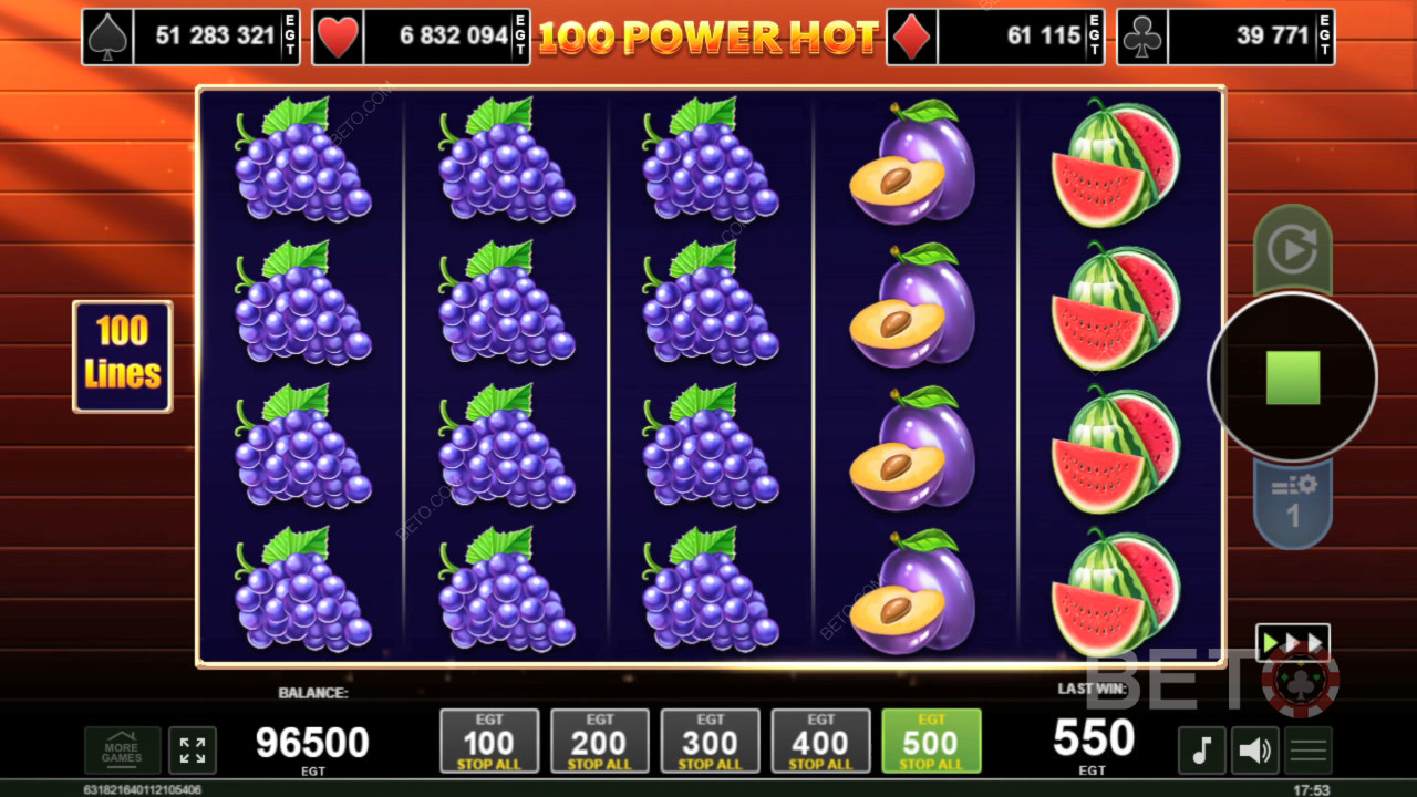 100 Power Hot Δωρεάν Παιχνίδι