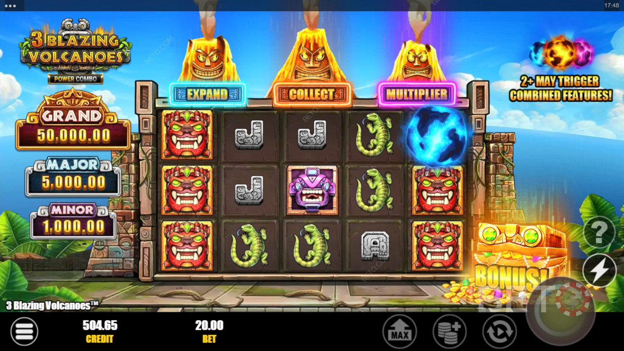 3 Blazing Volcanoes Power Combo Δωρεάν Παιχνίδι
