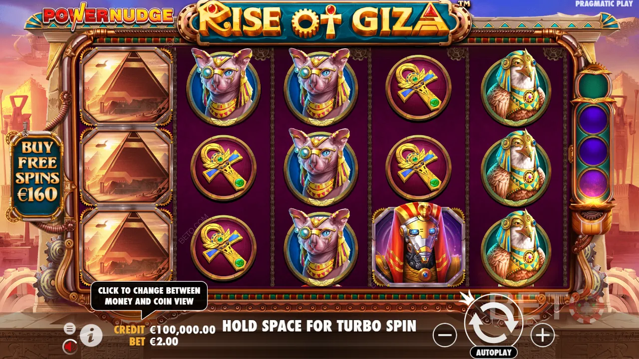 Gameplay του Rise of Giza PowerNudge βίντεο κουλοχέρη