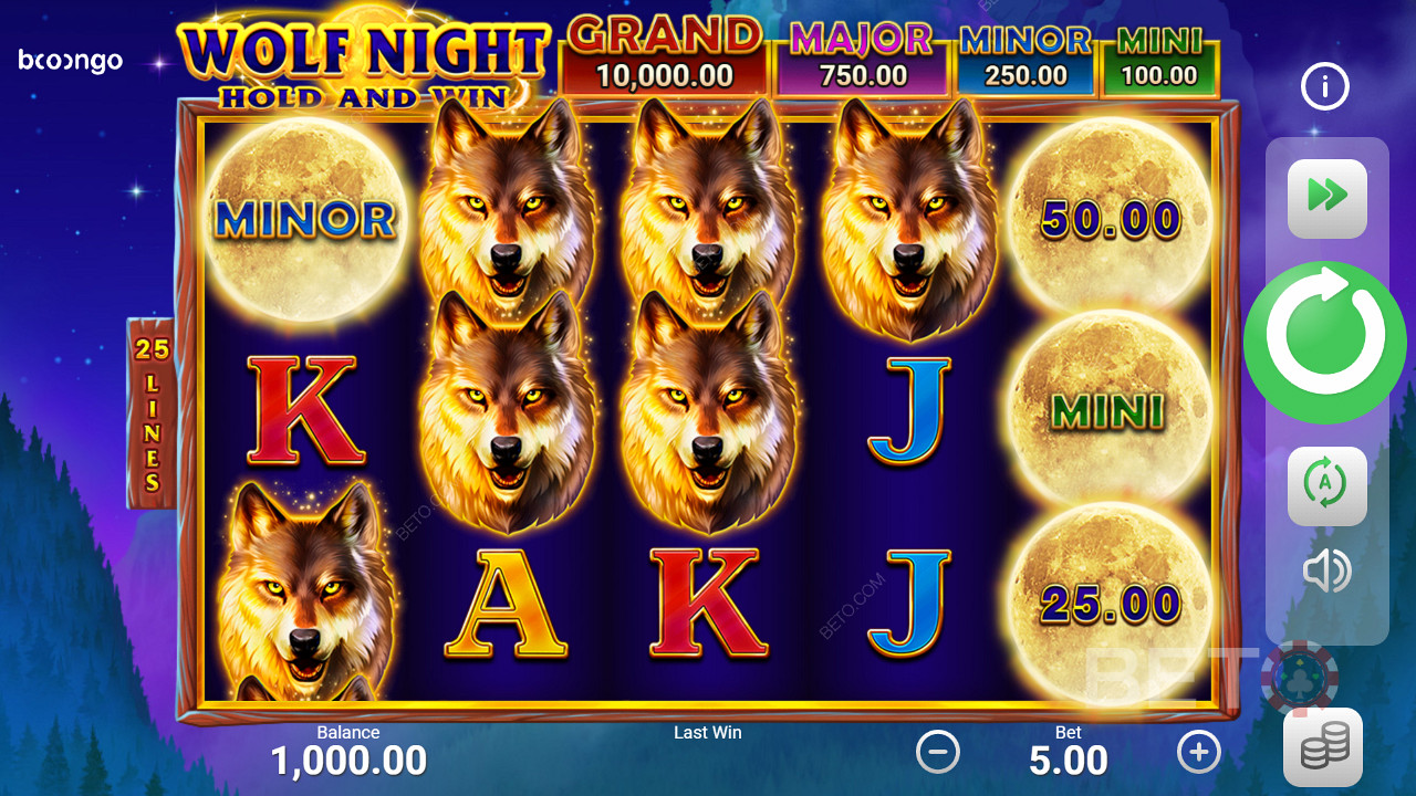 Το σύμβολο Wolf είναι το σύμβολο με τις υψηλότερες πληρωμές στο Wolf Night Slot