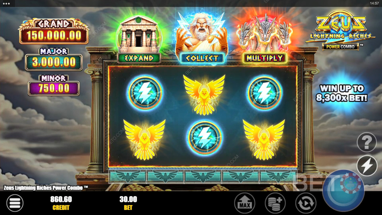 Zeus Lightning Riches Power Combo Δωρεάν Παιχνίδι