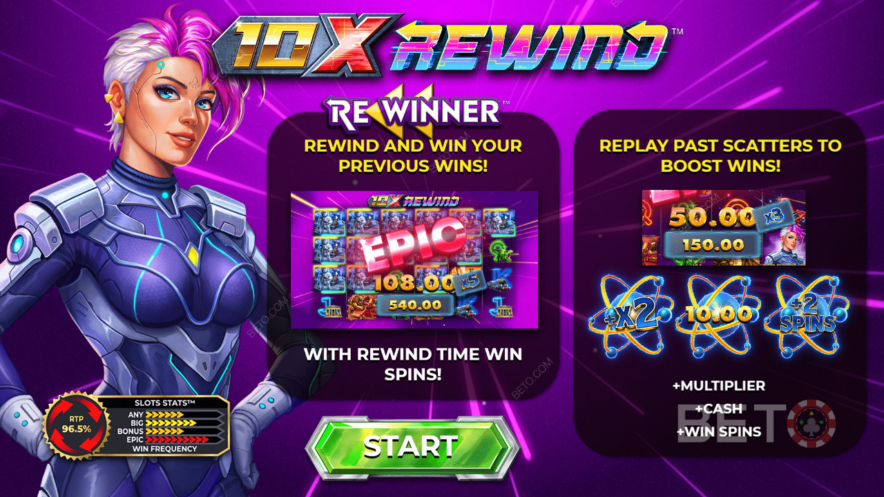Υποδοχή 10x Rewind που σας επιτρέπει να κάνετε επαναφορά και να απολαύσετε τις προηγούμενες νίκες σας