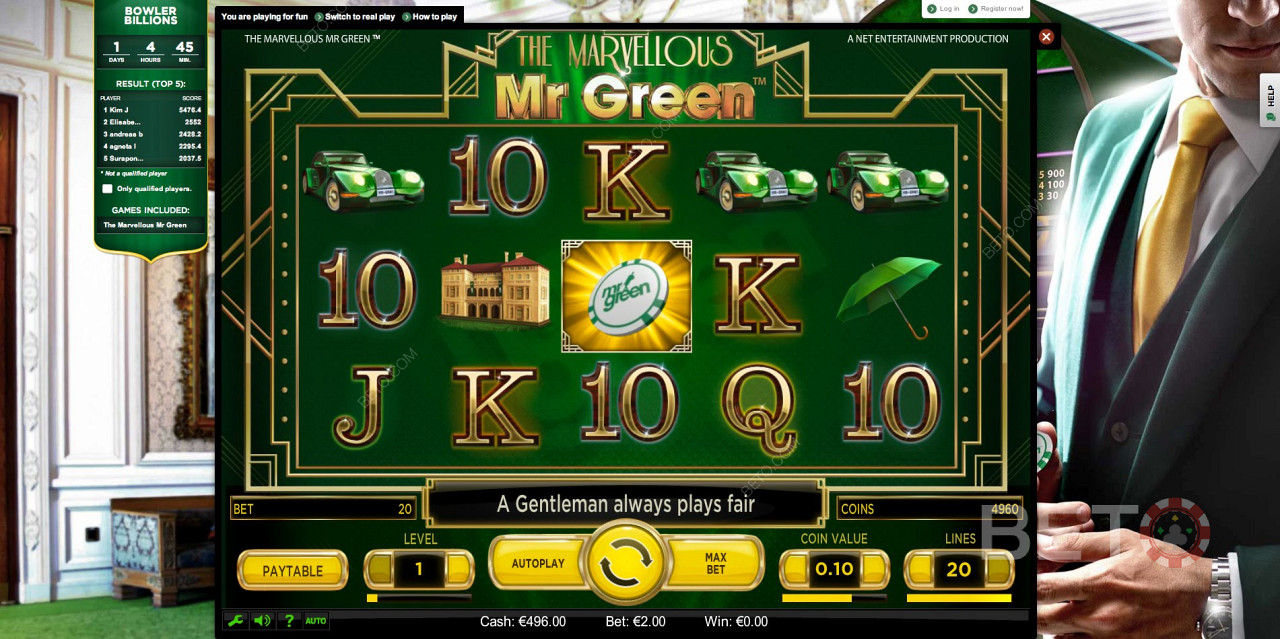 Το καλύτερο μέρος για να παίξετε διαδικτυακούς κουλοχέρηδες είναι στον ιστότοπο τυχερών παιχνιδιών Mr Green.