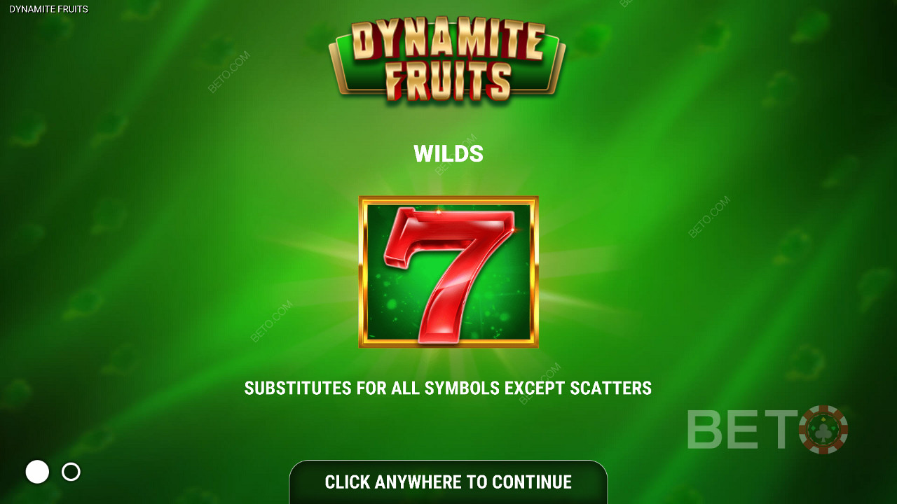 Κουλοχέρη Dynamite Fruits - Wild σύμβολα - το κόκκινο Seven