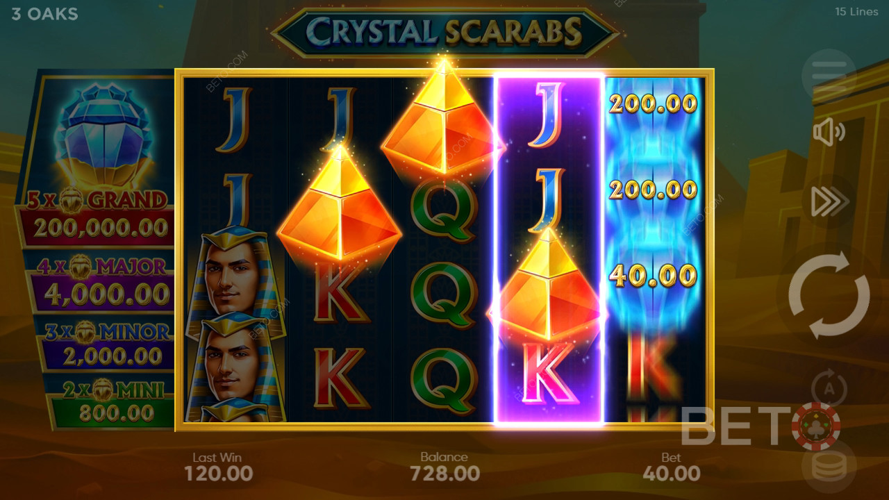 Crystal Scarabs Ανασκόπηση από BETO Slots