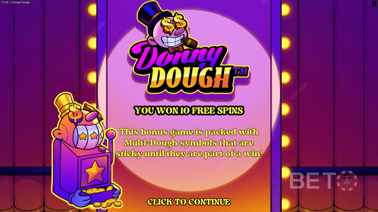 Τα χαρακτηριστικά μπόνους εξηγούνται στο Donny Dough από το Hacksaw Gaming