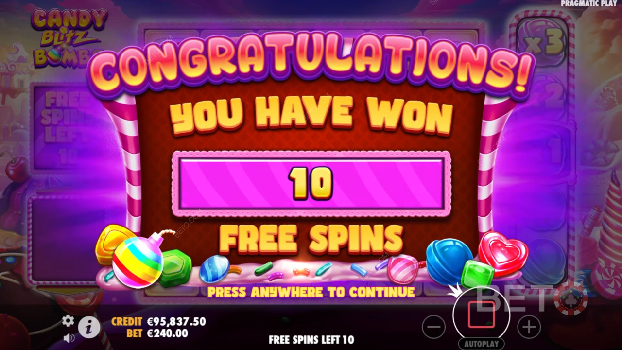 Κερδίστε 5.000x το στοίχημά σας στο Candy Blitz Bombs Video Slot!