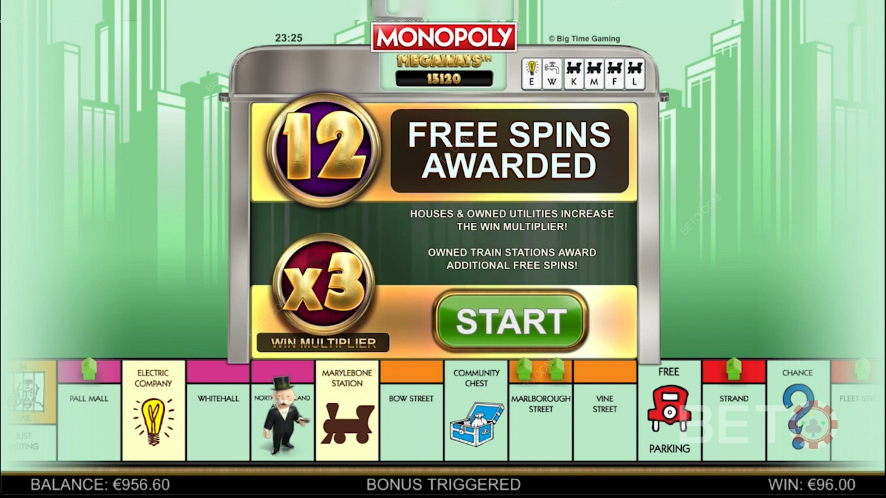 Δωρεάν περιστροφές και άλλα Boosters στο Monopoly Megaways