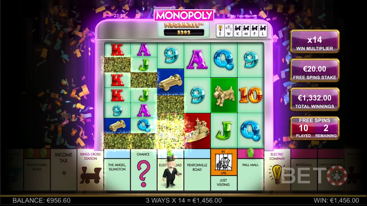 Αφρώδης παιχνίδι Monopoly Megaways