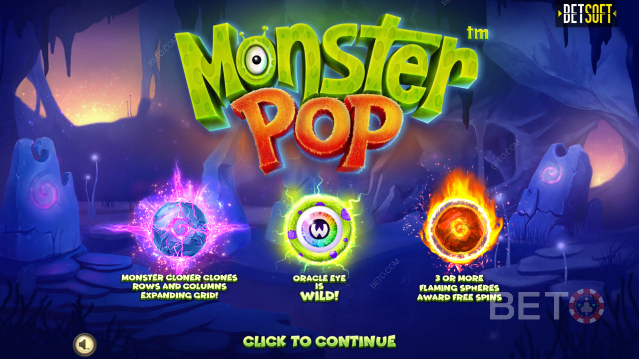 Απολαύστε καινοτόμες δυνατότητες μπόνους στον κουλοχέρη βίντεο Monster Pop