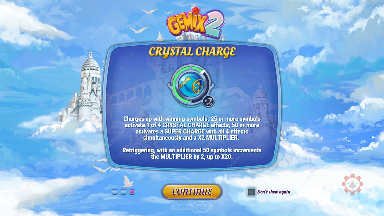 Φορτίστε τον μετρητή με σύμβολα που κερδίζουν και ενεργοποιήστε τα εφέ Crystal Charge στην υποδοχή Gemix 2