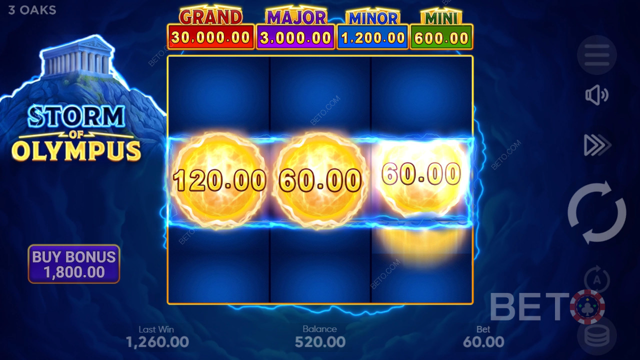 Ανασκόπηση του Storm of Olympus από την BETO Slots