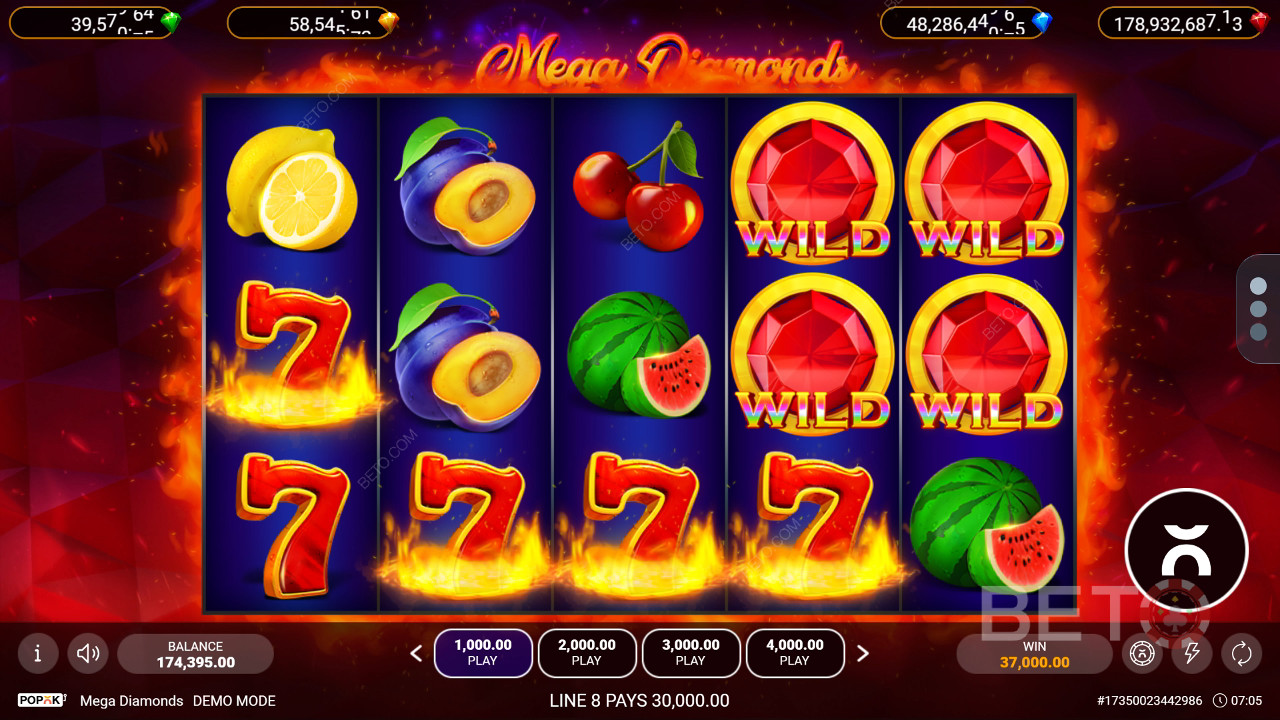 Mega Diamonds Ανασκόπηση από BETO Slots
