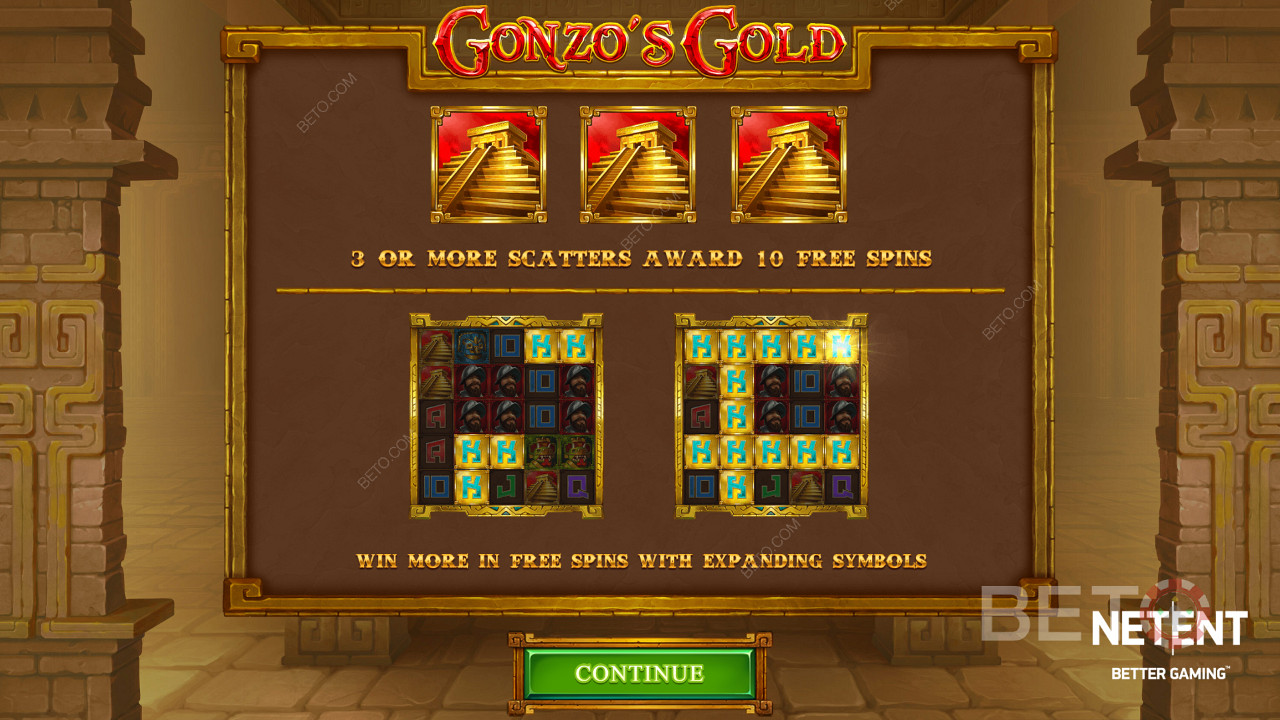 Απολαύστε δωρεάν περιστροφές με σύμβολα επέκτασης και πληρωμές σε ομάδες στην υποδοχή Gonzo