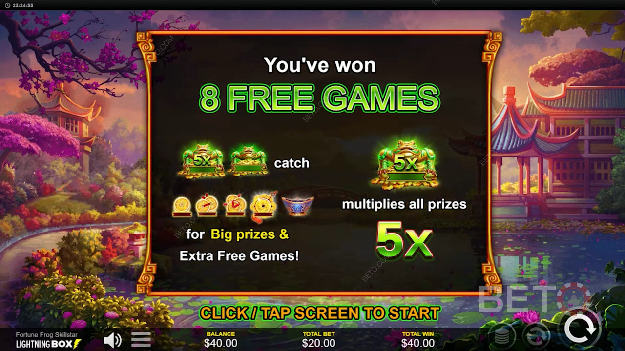 Κερδίστε πολλά με τον κουλοχέρη Fortune Frog Skillstar - Μέγιστο κέρδος 4.672 φορές το ποντάρισμά σας