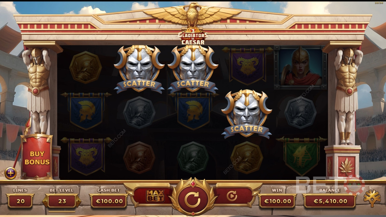3 Gladiators vs Caesar Δωρεάν Παιχνίδι