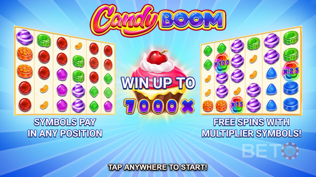 Ξεκινήστε τη συνεδρία παιχνιδιού σας στο Candy Boom