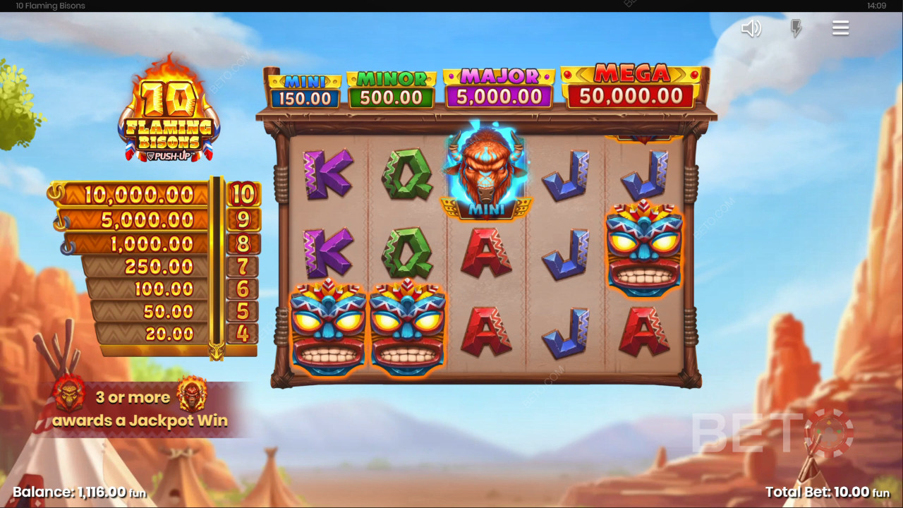 10 Flaming Bisons Ανασκόπηση από BETO Slots