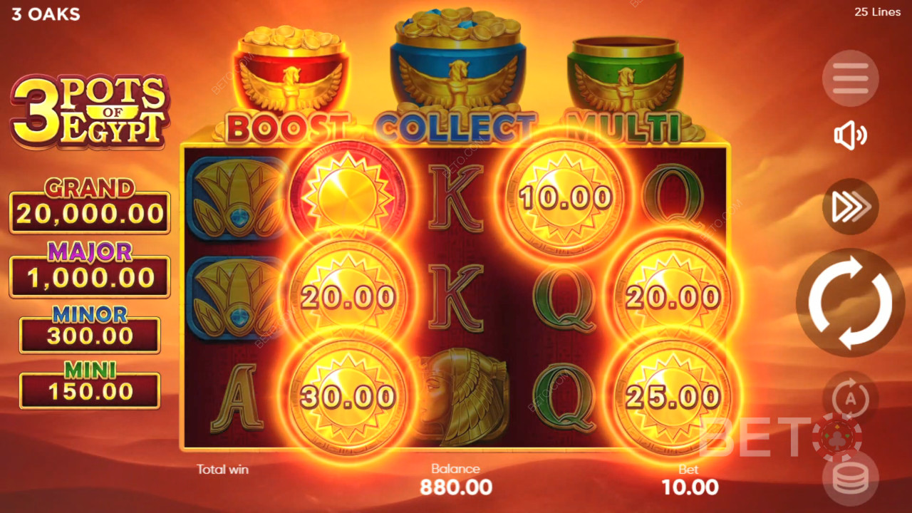 3 Pots of Egypt Ανασκόπηση από BETO Slots