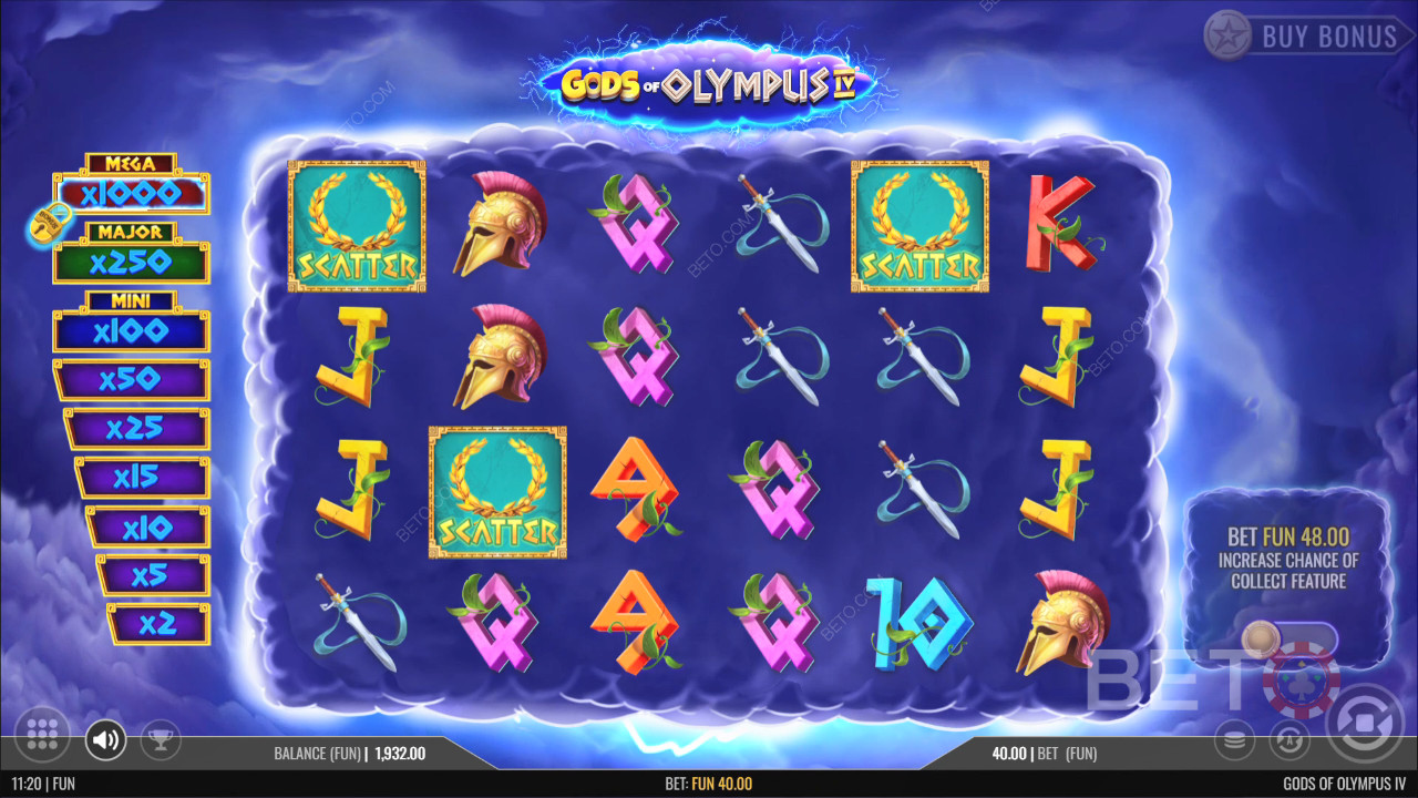 Gods of Olympus IV Ανασκόπηση από BETO Slots