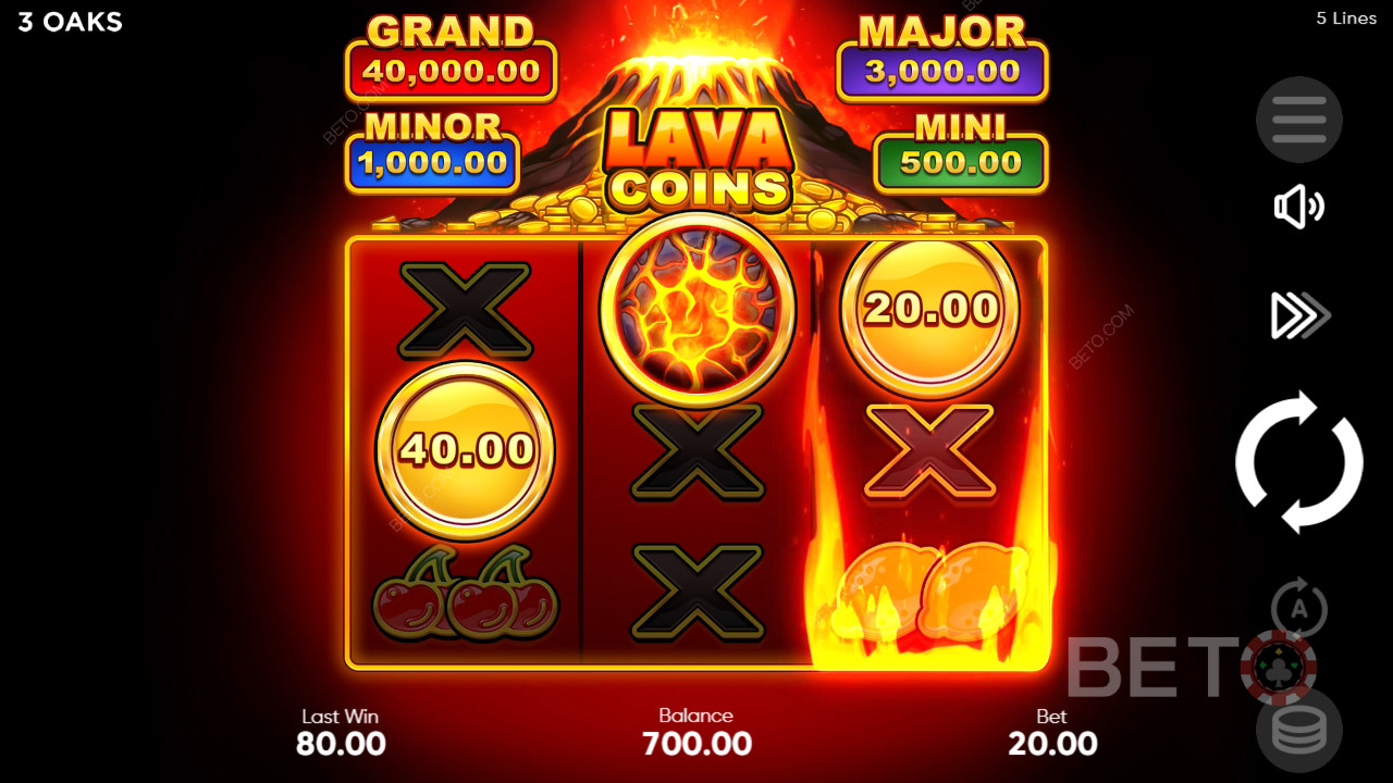 Ανασκόπηση Lava Coins από BETO Slots