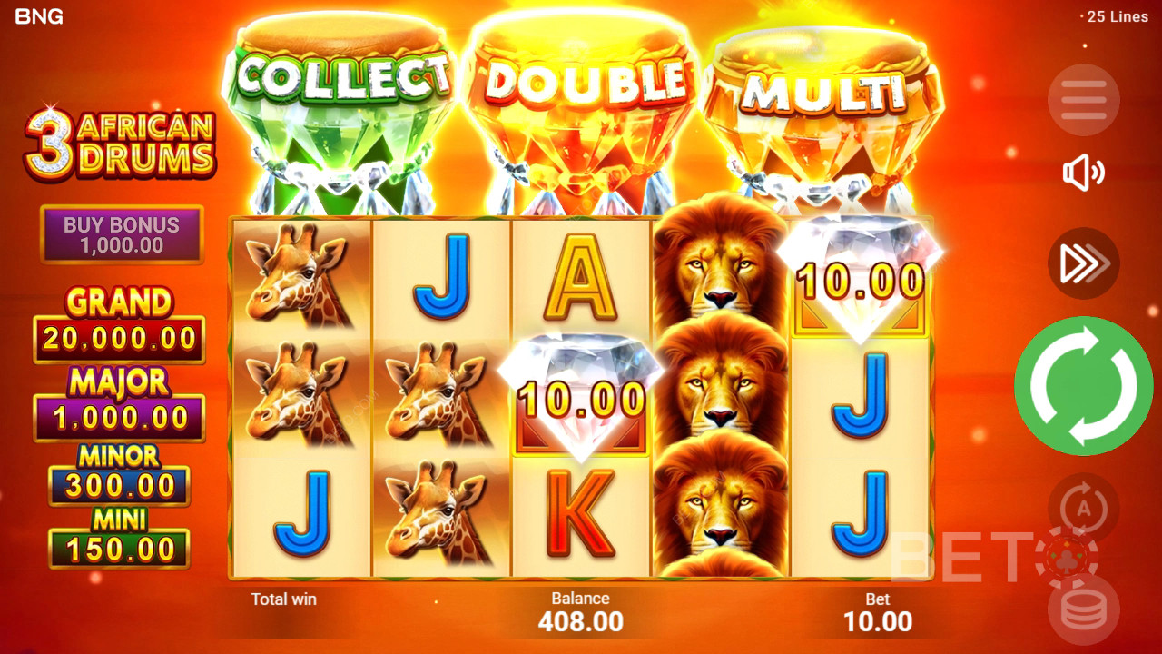 3 African Drums Ανασκόπηση από BETO Slots