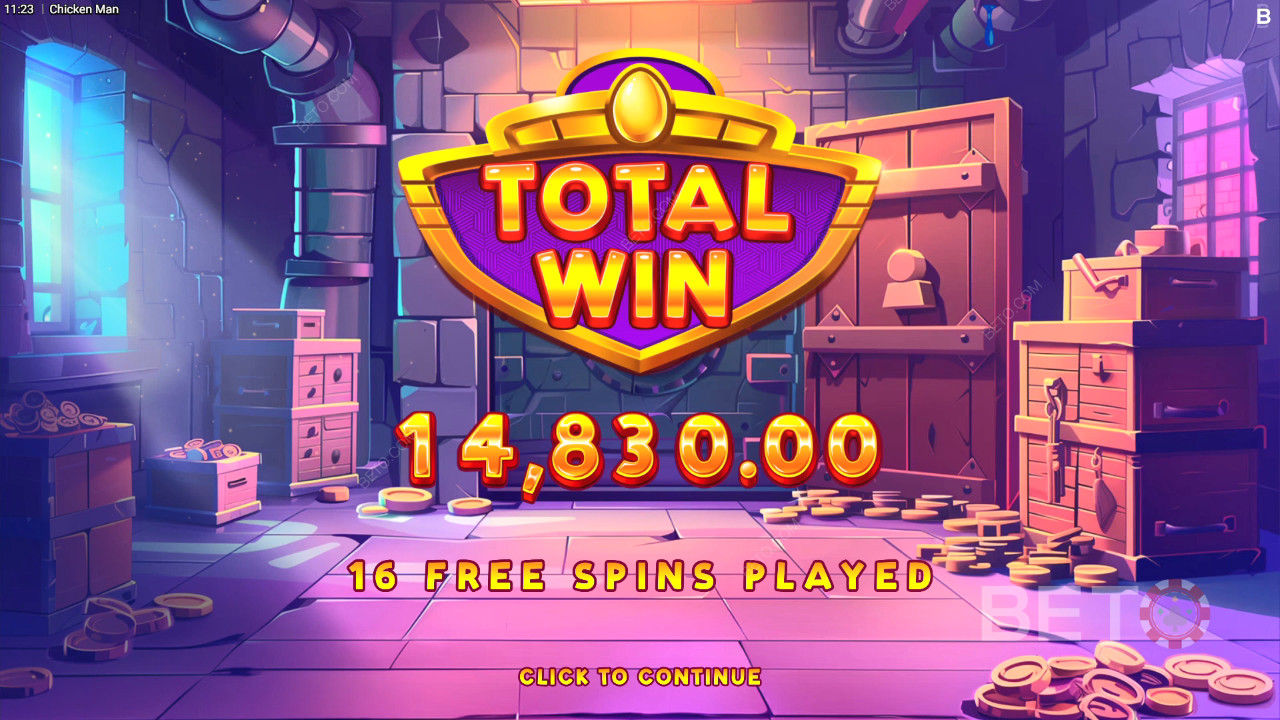 Κερδίστε 12,500x το στοίχημά σας στο Chicken Man Video Slot!