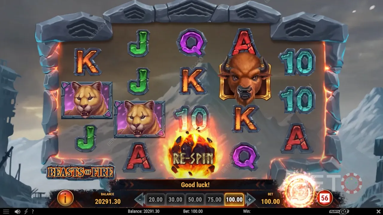 Δείγμα παιχνιδιού του Beasts of Fire που δείχνει εκρηκτικά κινούμενα σχέδια