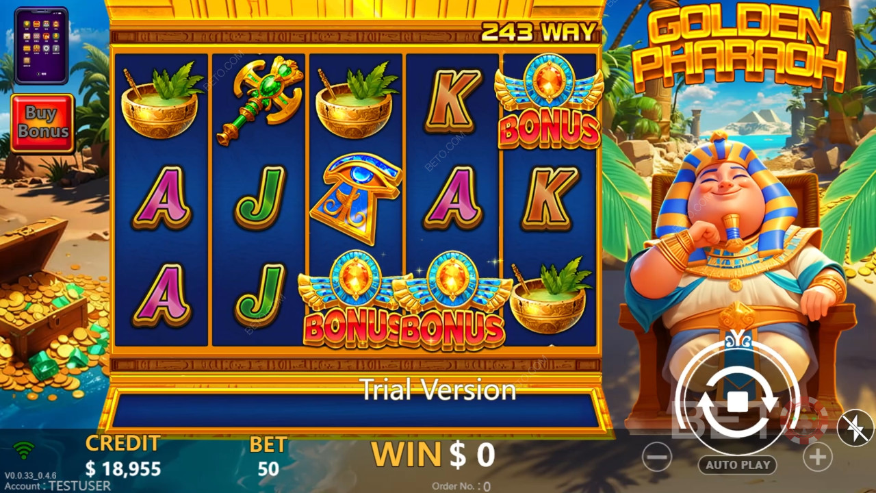 Golden Pharaoh Ανασκόπηση από BETO Slots