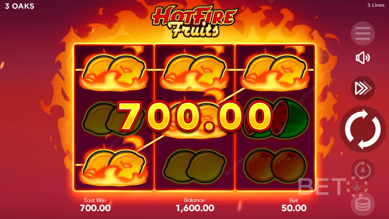 Hot Fire Fruits Ανασκόπηση από BETO Slots