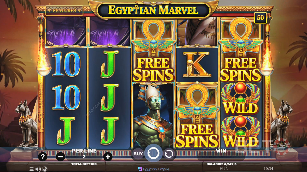 Egyptian Marvel Ανασκόπηση από BETO Slots