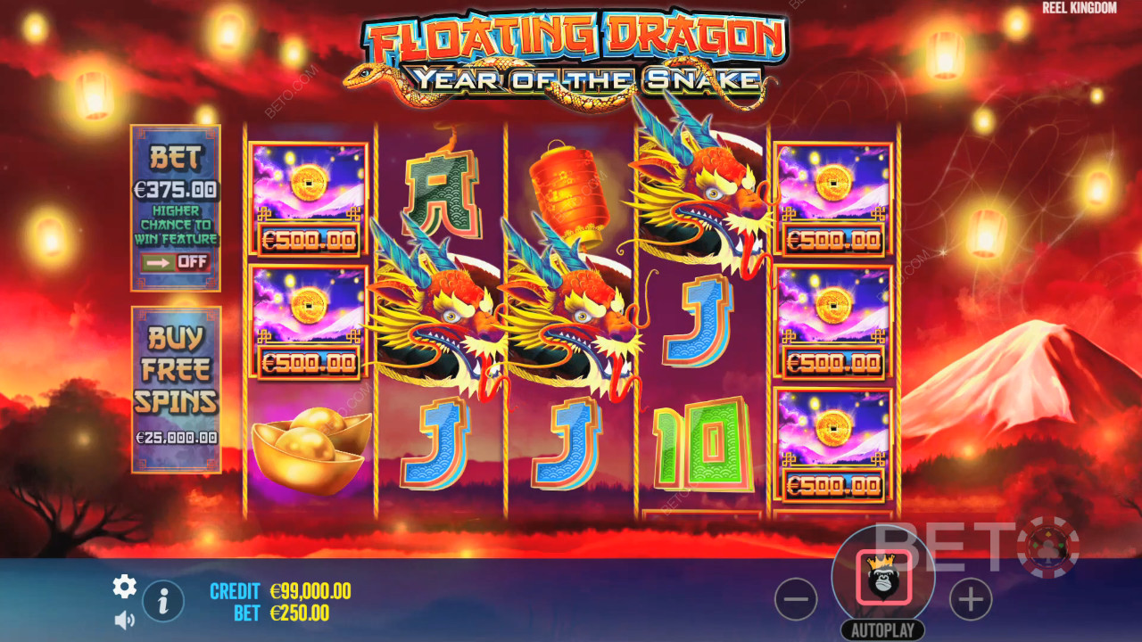 Floating Dragon Ανασκόπηση του Έτους του Φιδιού από την BETO Slots