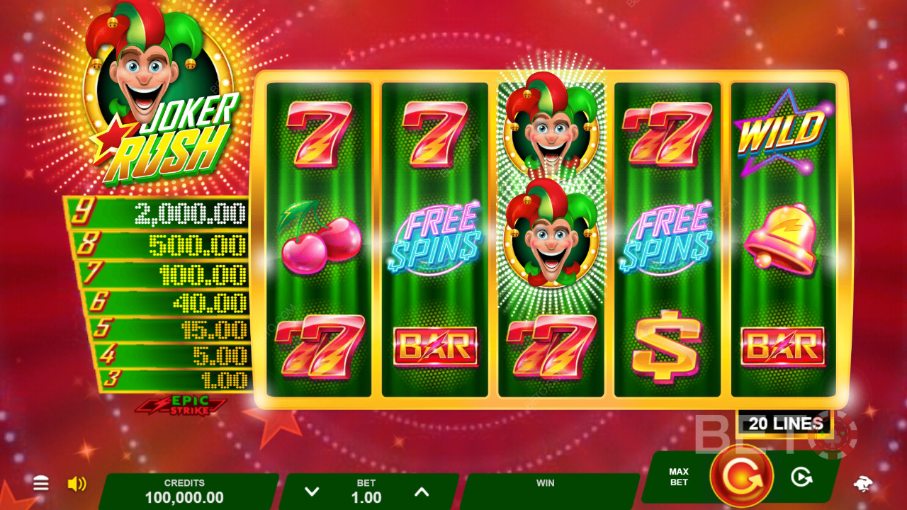 Joker Rush Ανασκόπηση από BETO Slots