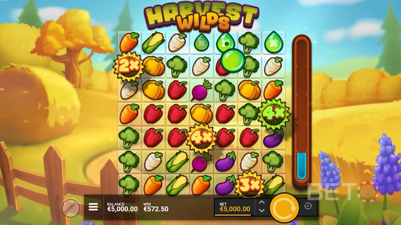 Gameplay του βίντεο κουλοχέρη Harvest Wilds