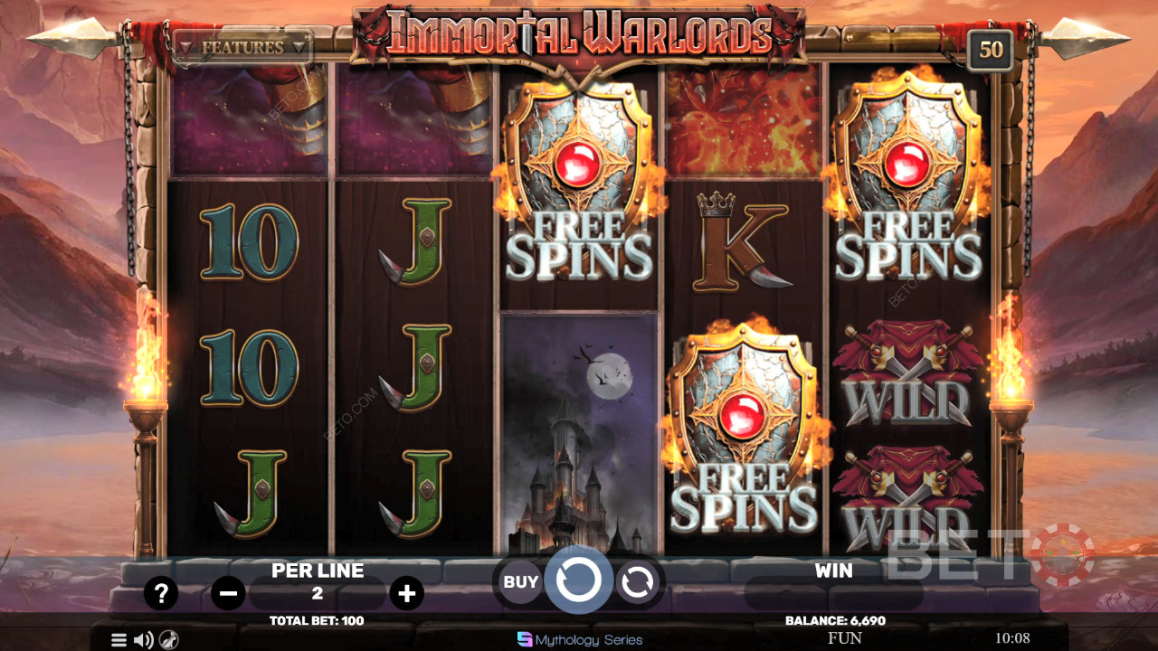 Immortal Warlords κριτική από BETO Slots