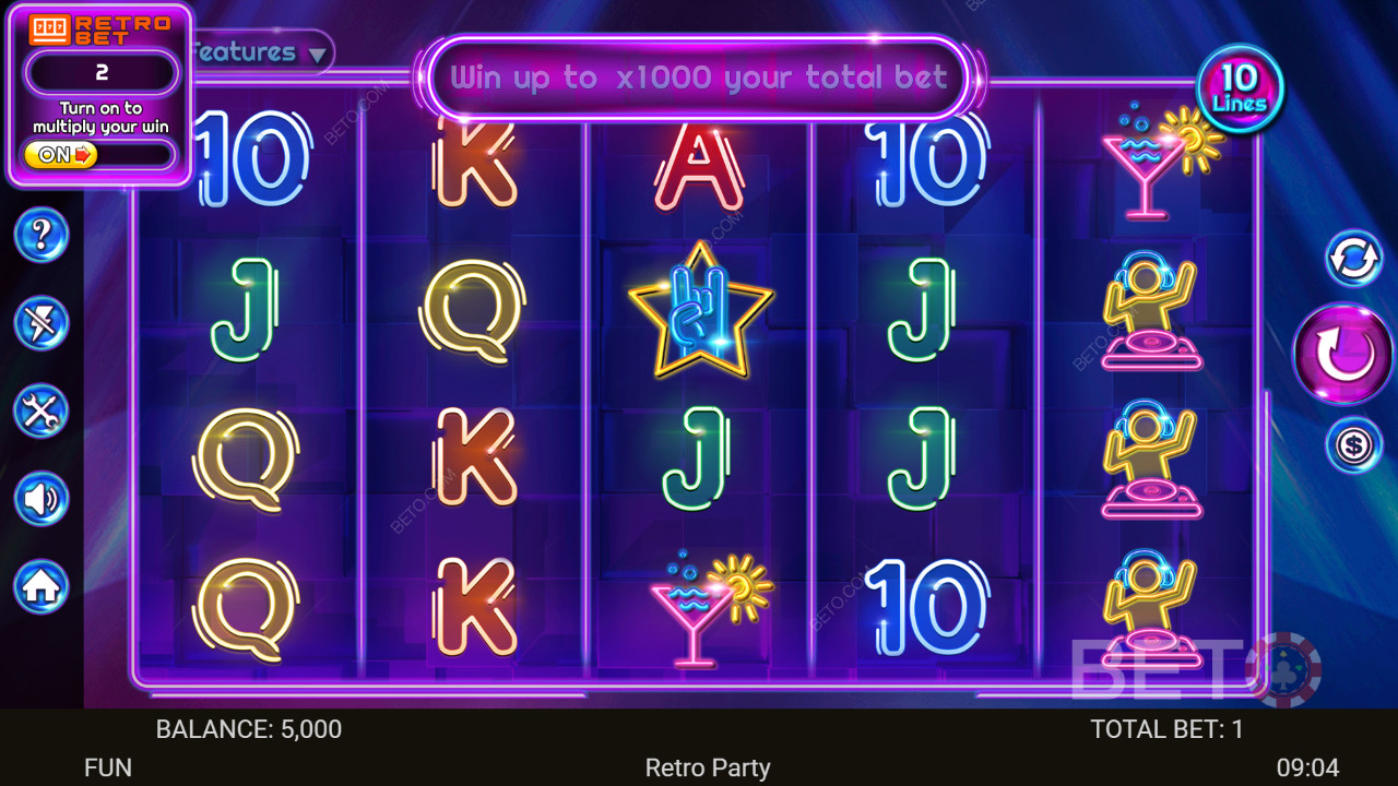 Ανασκόπηση του Retro Party από την BETO Slots
