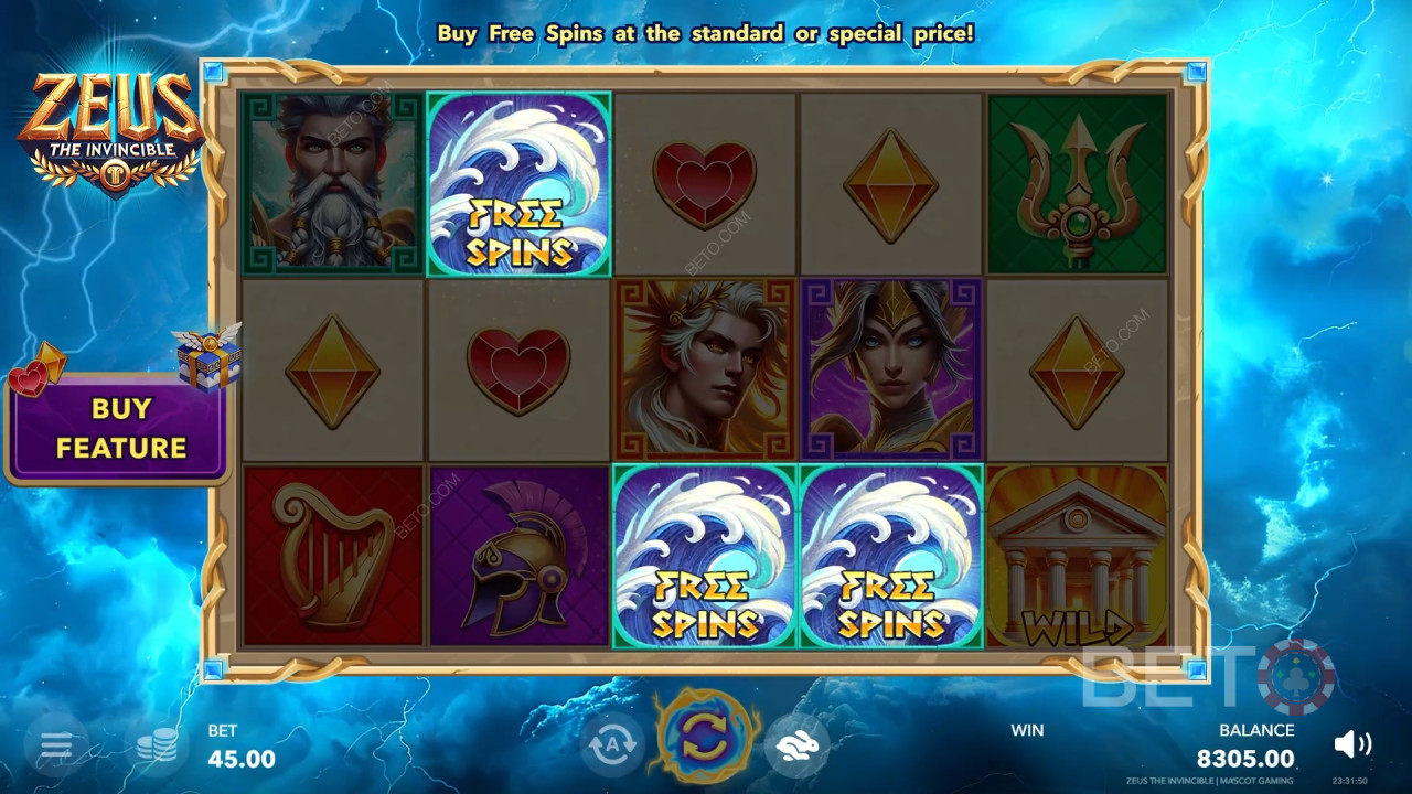 Zeus The Invincible Ανασκόπηση από BETO Slots