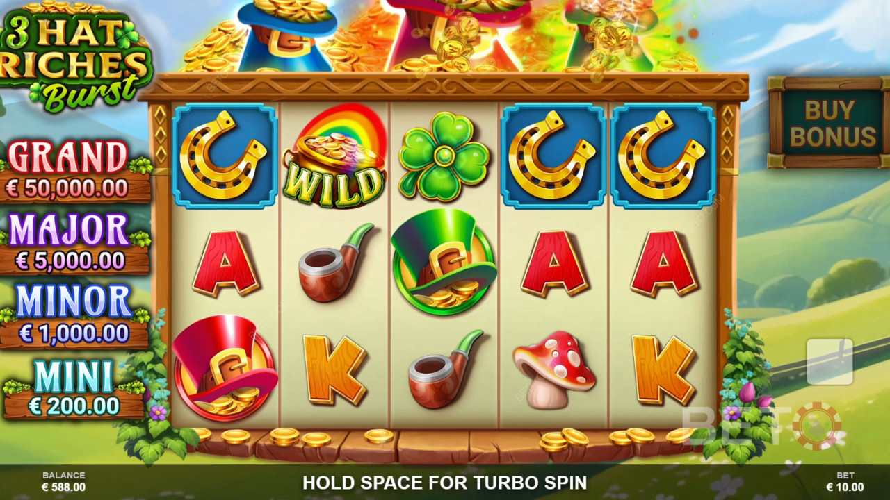3 Hat Riches Burst Ανασκόπηση από BETO Slots
